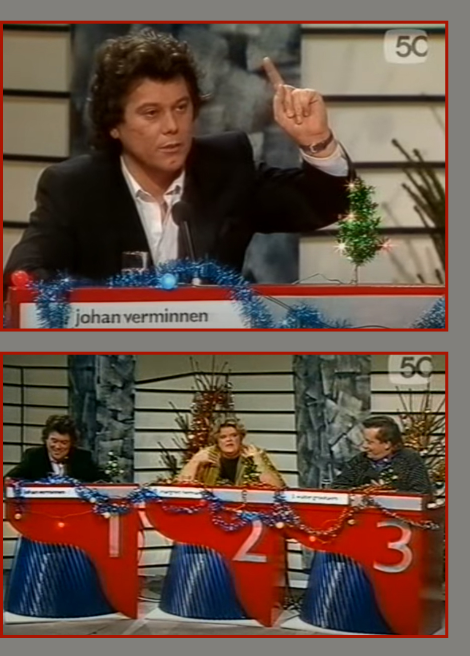 Met Kerst 1989 was Johan één van de gasten in het programma 'De Drie Wijzen'
