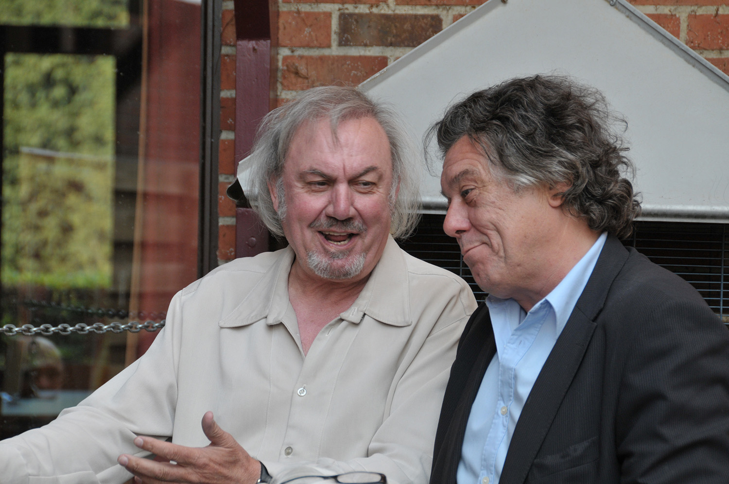 Met Zjef Van Uytsel in 2011, n.a.v. praatavond rond 60e verjaardag van Johan (foto Jan Van den Broeck)